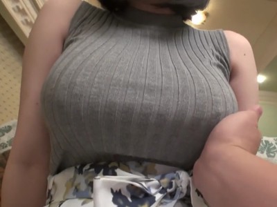 Kカップの爆乳の人妻のハメ撮りセックスの素人エッチ動画